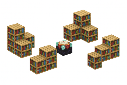 Klocki Magnetyczne Minecraft Enchant 17szt + Losowa postać