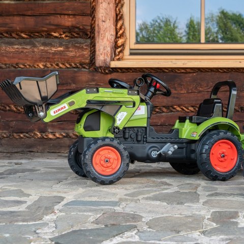  Traktor Claas Zielony na Pedały z Przyczepą + Klakson od 2 Lat.