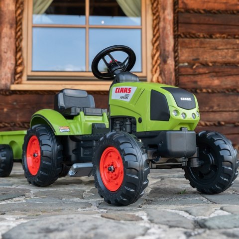  Traktor Claas Zielony na Pedały z Przyczepą + Klakson od 2 Lat.