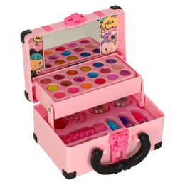 Kuferek zestaw kosmetyków do makijażu i paznokci makeup kosmetyki cienie lakiery walizka