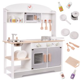 Kuchnia dla dzieci drewniana MDF MODERN CLASSIC akcesoria 82cm szara