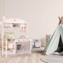 Kuchnia dla dzieci drewniana MDF MODERN CLASSIC akcesoria 82cm szara