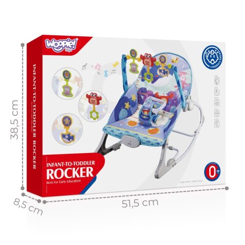 WOOPIE BABY Bujaczek Leżaczek 2w1 Krab Interaktywny Wibracje Melodie