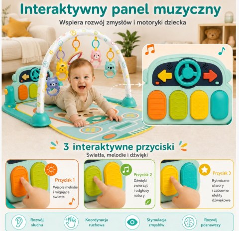 WOOPIE BABY Interaktywna Mata Edukacyjna z Pianinkiem 10el. Dźwięki