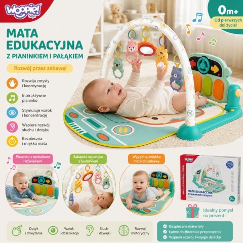 WOOPIE BABY Interaktywna Mata Edukacyjna z Pianinkiem 10el. Dźwięki