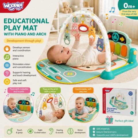 WOOPIE BABY Interaktywna Mata Edukacyjna z Pianinkiem 10el. Dźwięki