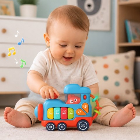 WOOPIE BABY Interaktywne Muzyczne Pianinko Lokomotywa