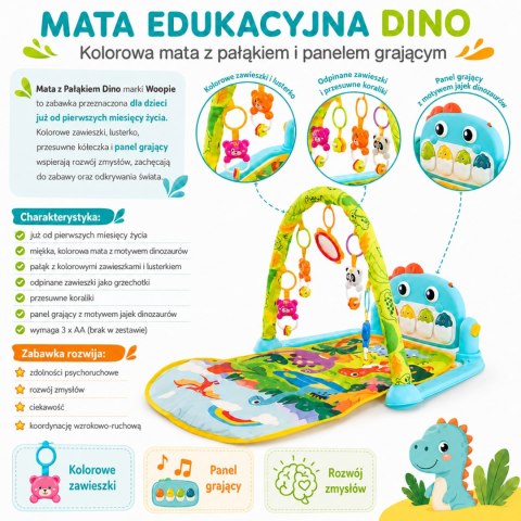 WOOPIE BABY Mata z Pałąkiem Dino