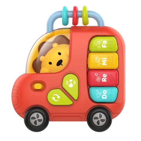 WOOPIE BABY Pianinko Interaktywne Autobus Lew Muzyczne Organki Dźwięki Światła 18m