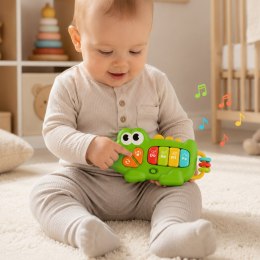 WOOPIE BABY Pianinko Interaktywne Krokodyl Organki Muzyczne Dźwięki Światło 18m+