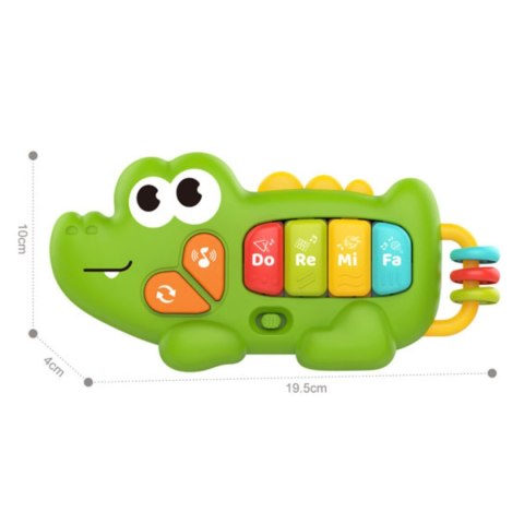 WOOPIE BABY Pianinko Interaktywne Krokodyl Organki Muzyczne Dźwięki Światło 18m+