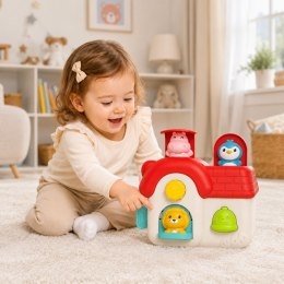 WOOPIE Interaktywny Domek Pop-Up Zwierzątka Zabawka Manipulacyjna 18m+