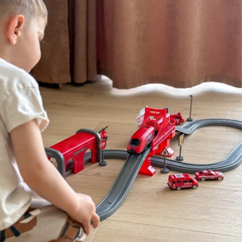 WOOPIE Zestaw Kolejka Elektryczna Pendolino Straż Pożarna 66el.
