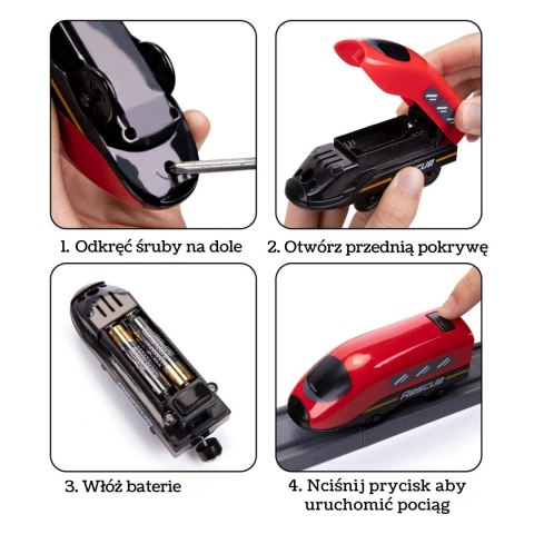 WOOPIE Zestaw Kolejka Elektryczna Pendolino Straż Pożarna 66el.