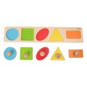 CLASSIC WORLD Drewniana Układanka Geometryczna MONTESSORI Sorter Kształtów Nauka Kolorów 6el.