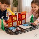 Klocki magnetyczne konstrukcyjne 3D straż pożarna 48 elementów