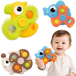 WOOPIE BABY Bączki Spinery Sensoryczne Przyssawki Zwierzątka 3 el.