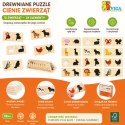  Zestaw Drewniane Puzzle Układanka Zwierzątka Dopasuj Cienie