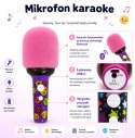  Bezprzewodowy Mikrofon Do Karaoke Z Głośnikiem BT LED Różowy