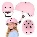 Kask rowerowy dla dziecka Trike Fix dziecięcy regulowany LED S 48-54cm różowy