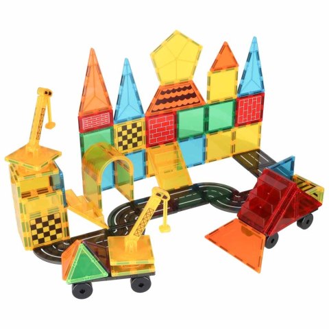Klocki magnetyczne konstrukcyjne 3D budowa 90 elementów