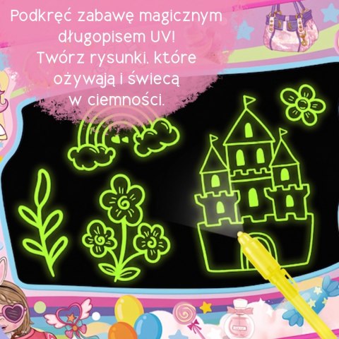  Mata Wodna do Malowania 2w1 XXL 100x70cm Świeci w Ciemności