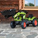 Falk Traktor na Pedały Claas z Przyczepą i Łyżką Zielony dla Dzieci 2-5