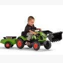Falk Traktor na Pedały Claas z Przyczepą i Łyżką Zielony dla Dzieci 2-5
