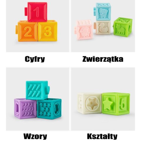 WOOPIE BABY Sensory Puzzles Squeeze Puzzle Sound Learning to Count 20 el.