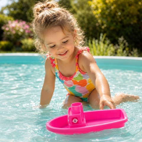 WOOPIE Zestaw do Piasku z Łódką i Torbą Akcesoria 9 el. Różowy Plaża