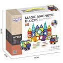  Klocki Magnetyczne 3D Zestaw Zamek Pojazdy 71el.