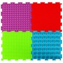Mata sensoryczna puzzle montessori do masażu stóp 8 elementów kolorowe
