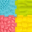 Mata sensoryczna puzzle montessori do masażu stóp 8 elementów pastelowe