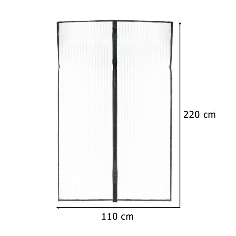 Moskitiera siatka magnetyczna LUARO na drzwi solidna mocny magnes 110x220cm