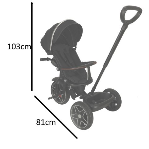 Rowerek trójkołowy TRIKE FIX Elite 2w1 rower spacerówka 6w1 czarny