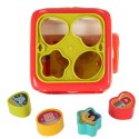Sorter układanka kostka sensoryczna klocki edukacyjne Montessori 6w1
