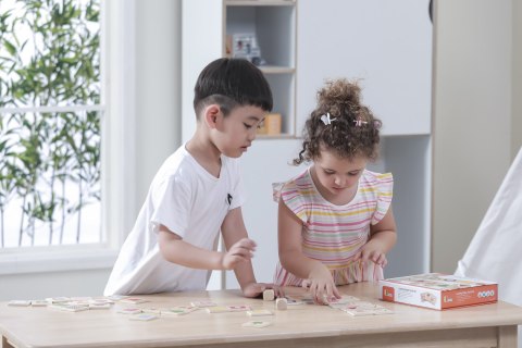  Gra Edukacyjna Drewniana Układanka Dopasuj Kształty 37 el.