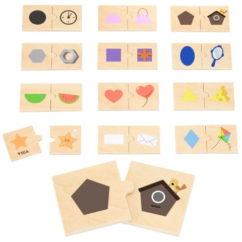  Zestaw Puzzle Łączenie Kształtów i Przedmiotów