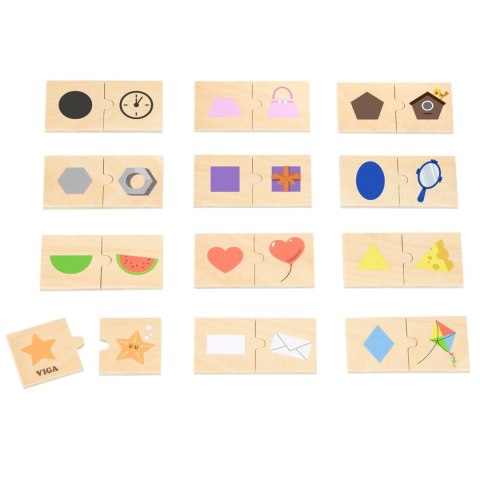  Zestaw Puzzle Łączenie Kształtów i Przedmiotów