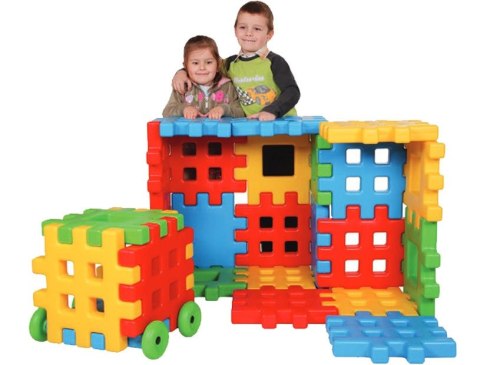  Klocki Edukacyjne Wafle Ogrodzenie Domek
