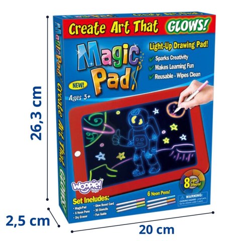  Magiczny Tablet Graficzny do Rysowania Neonowe Kolory