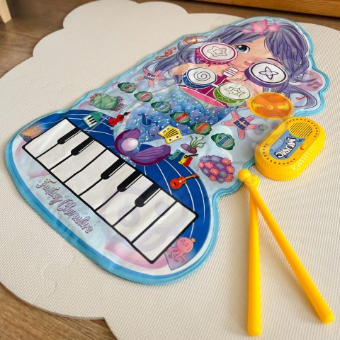  Mata Muzyczna Syrenka 2w1 Perkusja Interaktywna