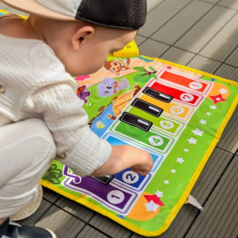  Mata Muzyczna Zwierzątka Interaktywne Pianino I Perkusja 2w1