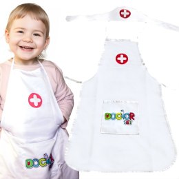  Strój Pielęgniarki Kitel Fartuszek z Czepkiem Pielęgniarki