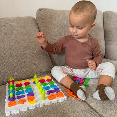  Układanka Montessori Sorter Trening Mózgu Literki Cyferki 139 el