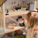 TOOKY TOY Duży Drewniany Domek dla Lalek + Figurki FSC