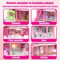 296el. Domek dla Lalek Villa z Akcesoriami i Lalką Podświetlany