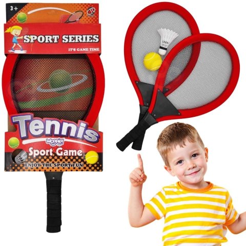  Duże Rakietki do Tenisa Badminton dla Dzieci Zestaw + Piłka Lotka
