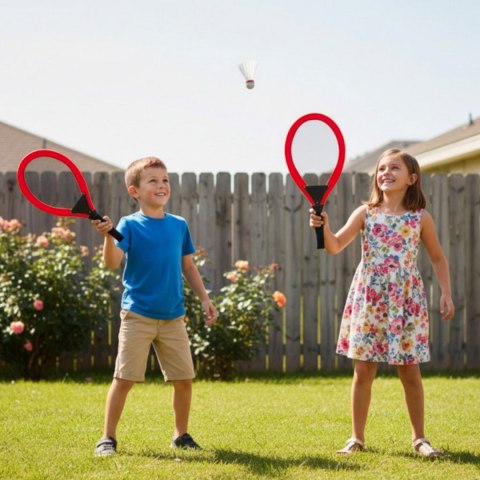  Duże Rakietki do Tenisa Badminton dla Dzieci Zestaw + Piłka Lotka