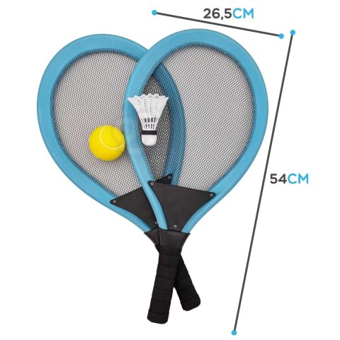  Duże Rakietki do Tenisa Badminton dla Dzieci Zestaw + Piłka Lotka